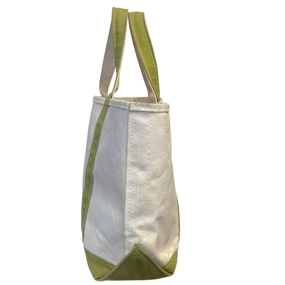 L.L. Bean Medium Boat and Tote Open Top Bag with Green Handles - Picture 3 of 10